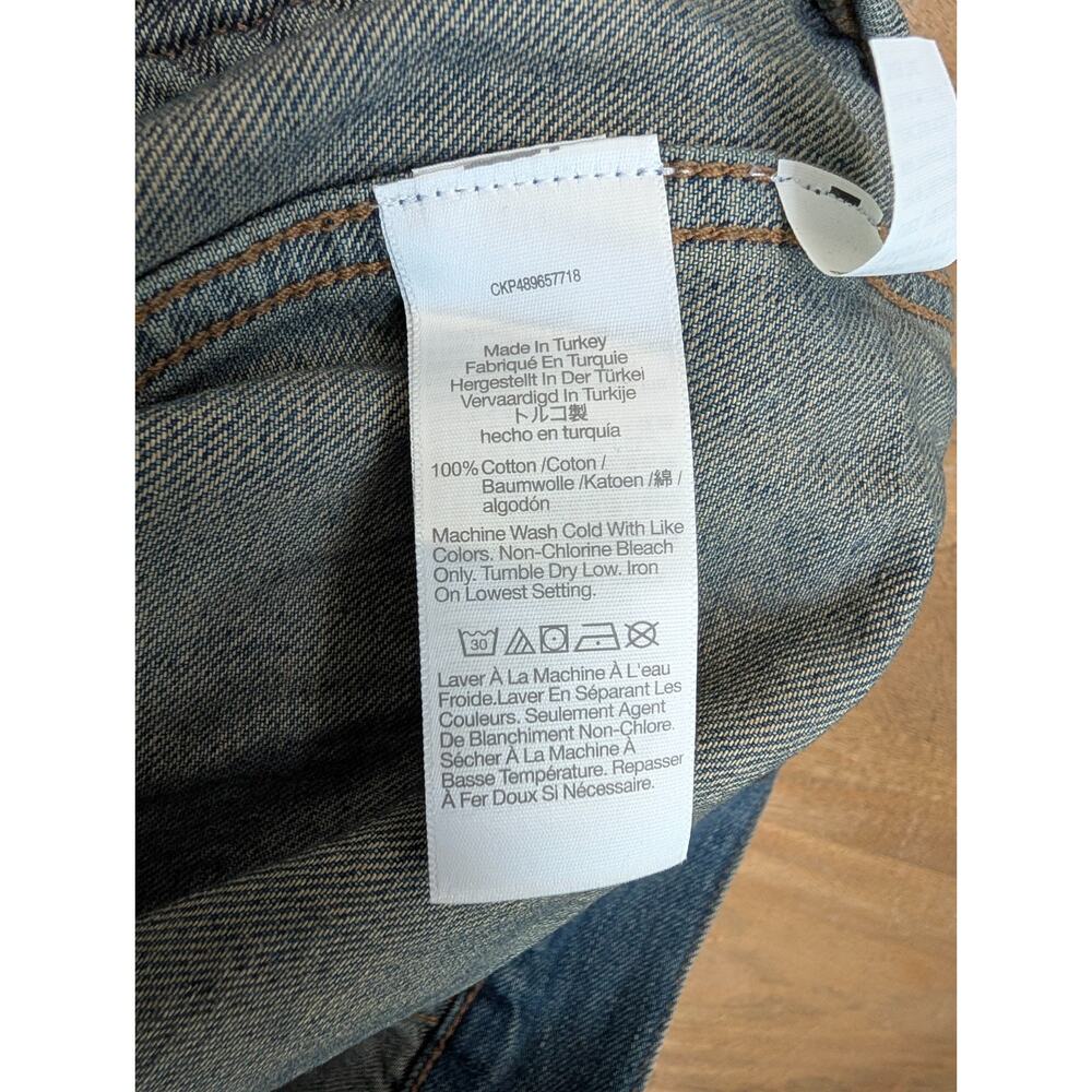 NWT Madewell Trucker Jacket Women M Blue Denim Medium Wash Collared Button Front - Picture 4 of 6